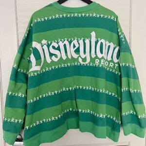 Disneyland Resort Mickey & Friends Green Striped Pullover Sweater Unisex 3X